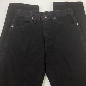 Wrangler Men 28x30 Black Slim Fit Jeans Silver Edition Cowboy Cut NEW